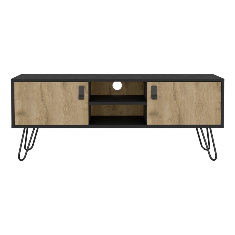 Tv Stand B Magness Living Room Black  Macadamia