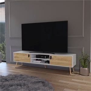 Tv Stand A Magness Living Room White  Macadamia