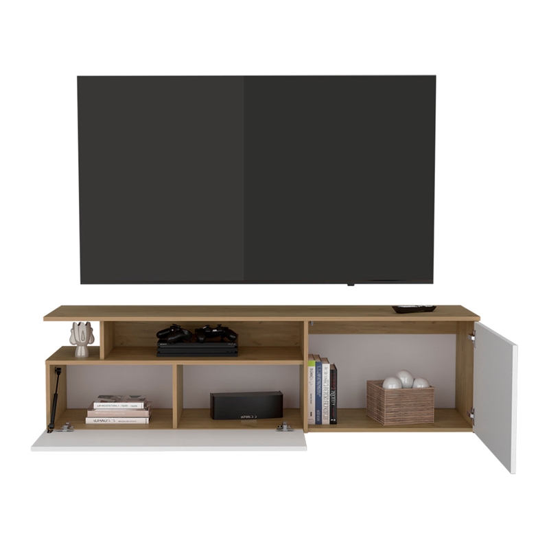 Summerfield Tv Stand Living Room WhiteLigth Pine