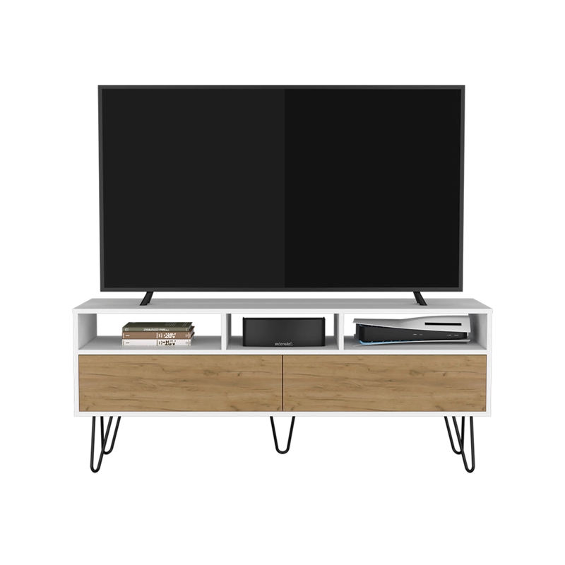 Glenns Ferry Tv Stand Living Room  WhiteMacadamia