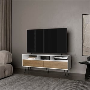 Glenns Ferry Tv Stand Living Room  WhiteMacadamia