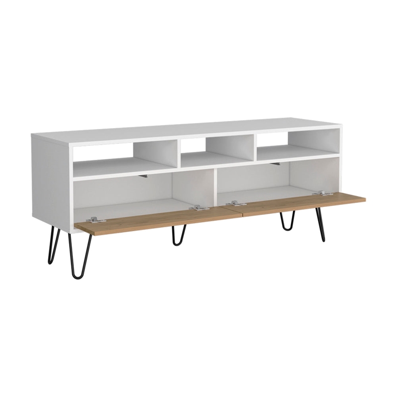 Glenns Ferry Tv Stand Living Room  WhiteMacadamia