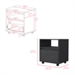 Nightstand Munyochi Bedroom Black