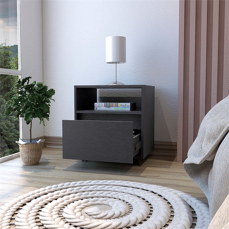 Nightstand Munyochi Bedroom Black