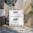Nightstand Chequered Bedroom White