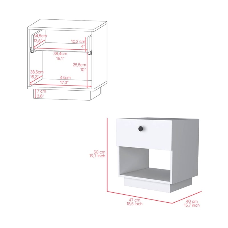Nightstand Viliigili  Bedroom White