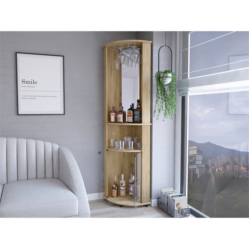 Corner Bar Cabinet Rialto Living Room Macadamia