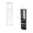 Corner Bar Cabinet Rialto Living Room Smoky Oak