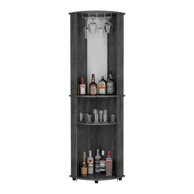 Corner Bar Cabinet Rialto Living Room Smoky Oak