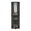 Corner Bar Cabinet Rialto Living Room Smoky Oak