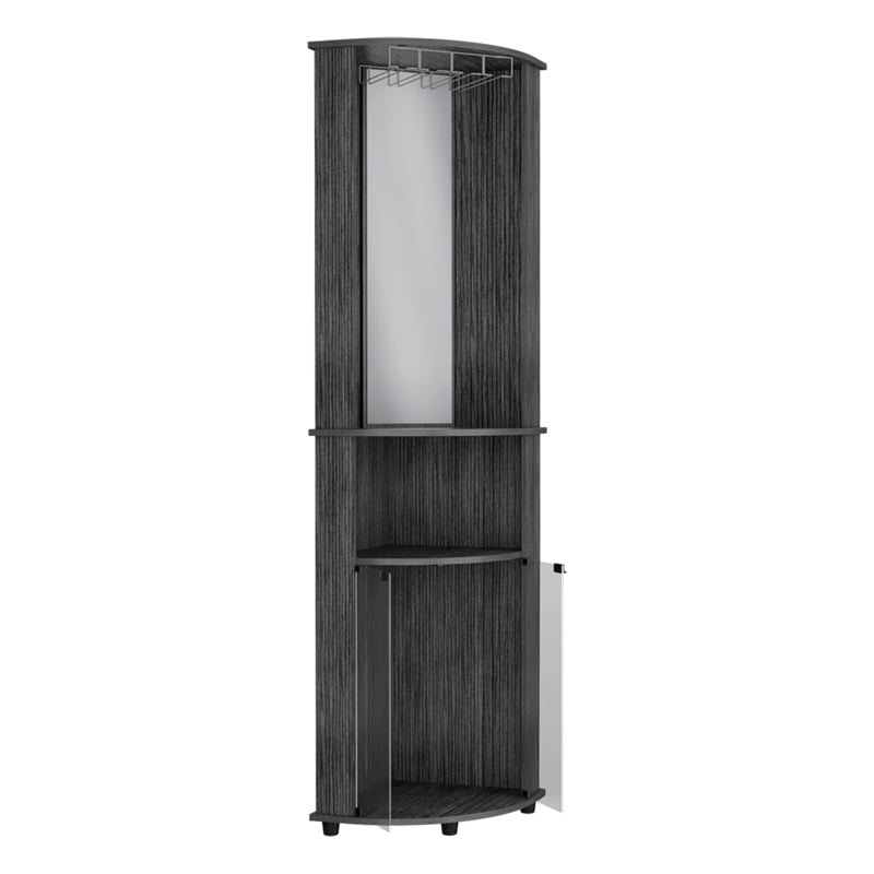 Corner Bar Cabinet Rialto Living Room Smoky Oak