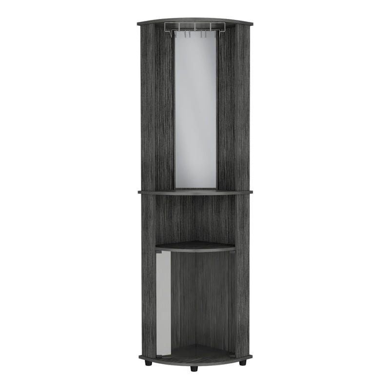 Corner Bar Cabinet Rialto Living Room Smoky Oak