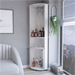 Corner Bar Cabinet Rialto Living Room White