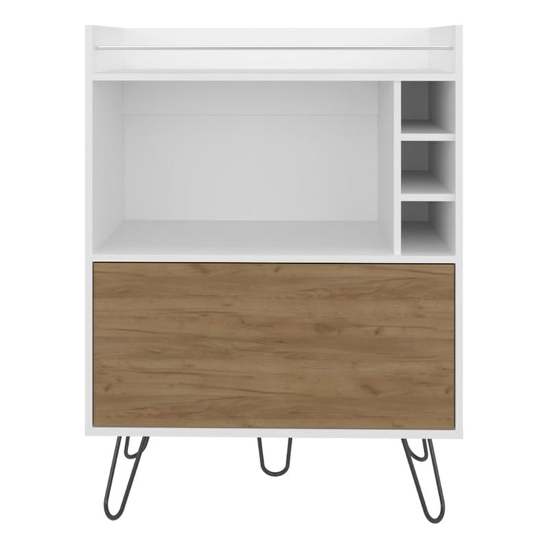 Platea Bar Cabinet Living Room WhiteMacadamia