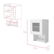 Papua Kitchen Wall Cabinet with Doors and Interior Shelves Engineered Wood Storage Organizer for Kitchen Use White Finish