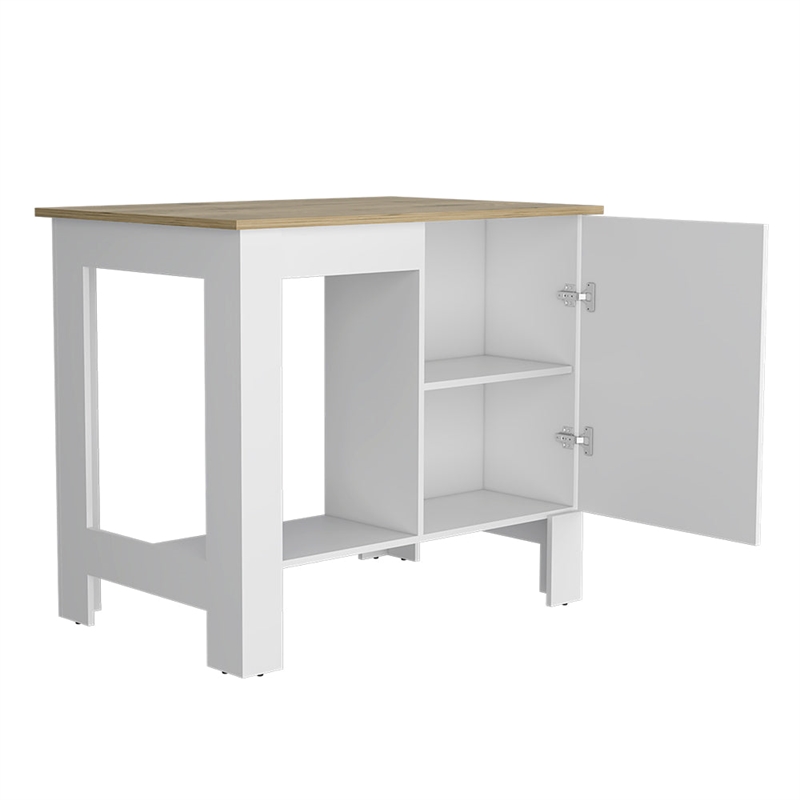 Shoproni Kitchen Island White Engineered Wood