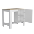 Shoproni Kitchen Island White Engineered Wood