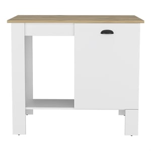 Shoproni Kitchen Island White Engineered Wood