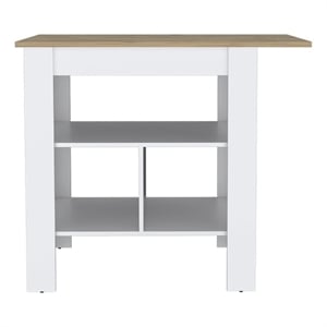 Pompeya  Kitchen Island White Engineered Wood