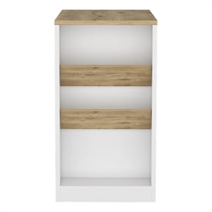 Gunees  Kitchen Island White Engineered Wood
