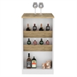 Gunees  Kitchen Island White Engineered Wood