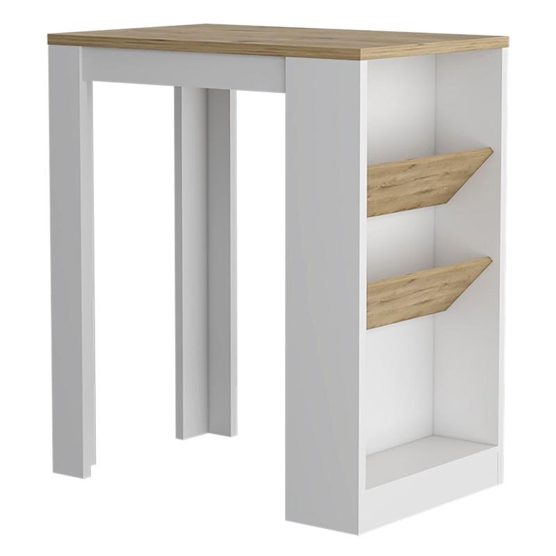 Gunees  Kitchen Island White Engineered Wood