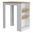 Gunees  Kitchen Island White Engineered Wood