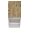 Gunees  Kitchen Island White Engineered Wood