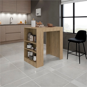 Rosstree Kitchen Island Compact Beige Wood Kitchen Island