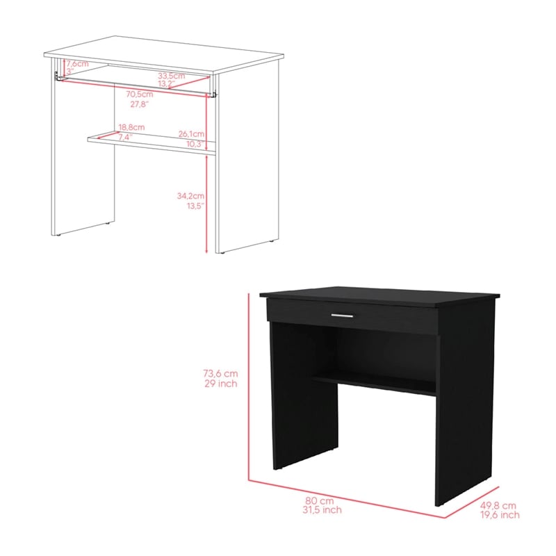 Eden Desk Office Black