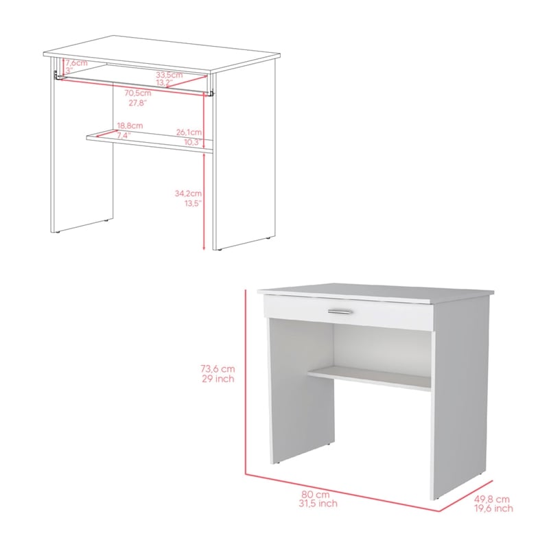 Eden Desk Office White