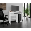 Greenfields Modern Desk with Storage Shelves White Manufactured Wood