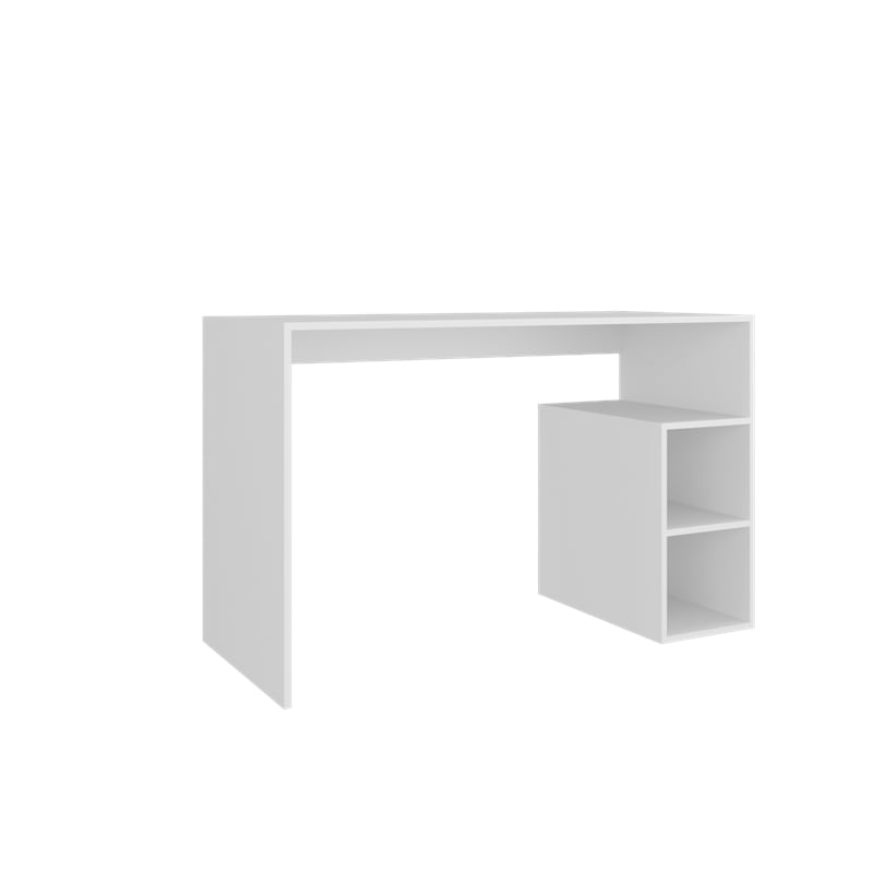 Endura Desk Modern White Desk with Side Storage