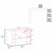 Endura Desk Modern White Desk with Side Storage