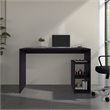 Endura Desk Modern Black Desk with Side Storage