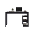 Endura Desk Modern Black Desk with Side Storage