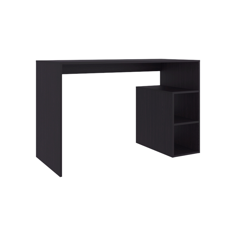 Endura Desk Modern Black Desk with Side Storage