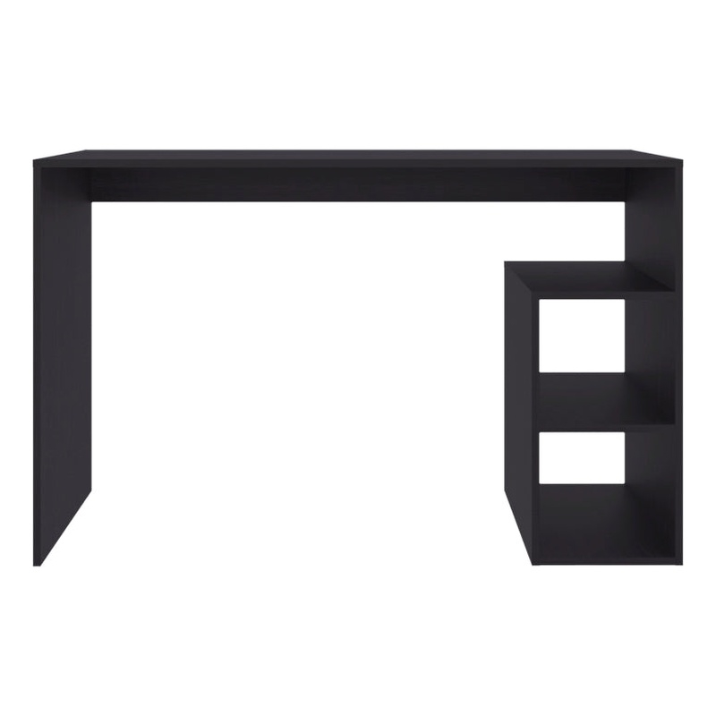 Endura Desk Modern Black Desk with Side Storage