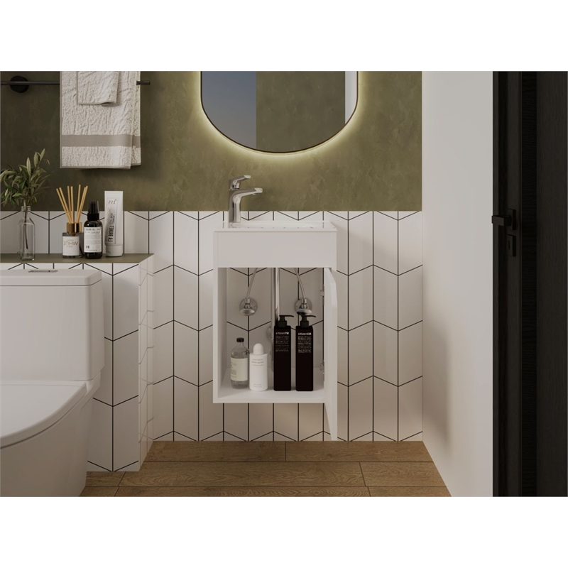 Hudson Vanity Sink Bathroom White