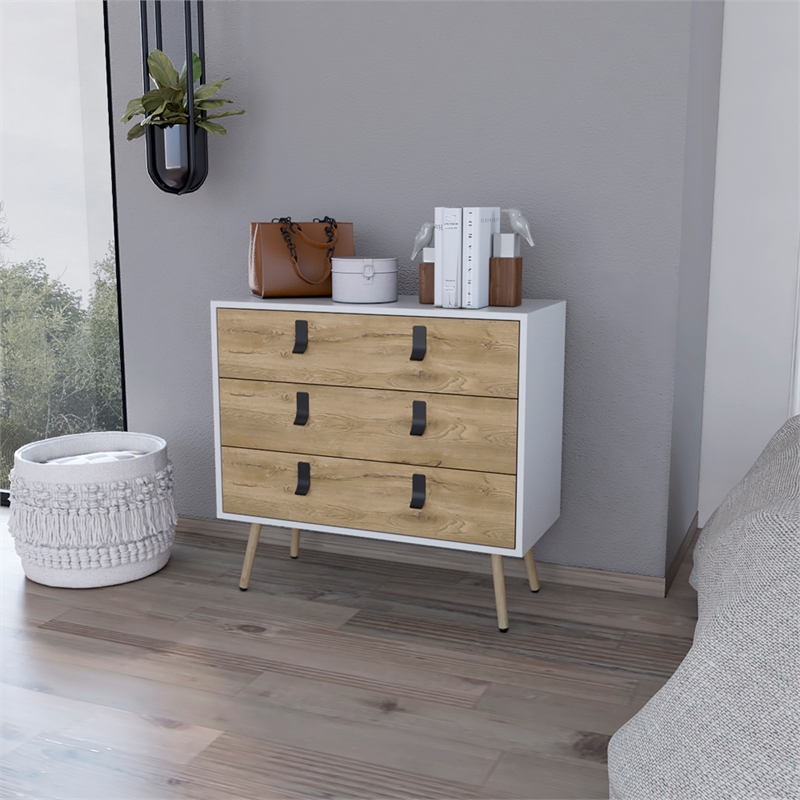 Dresser Magness Bedroom White  Macadamia Manufactured wood