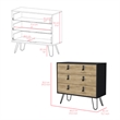 Dresser Magness Bedroom Black  Macadamia Engineered Wood