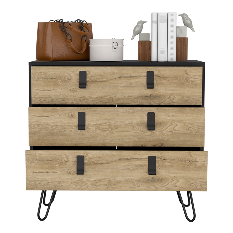 Dresser Magness Bedroom Black  Macadamia Engineered Wood