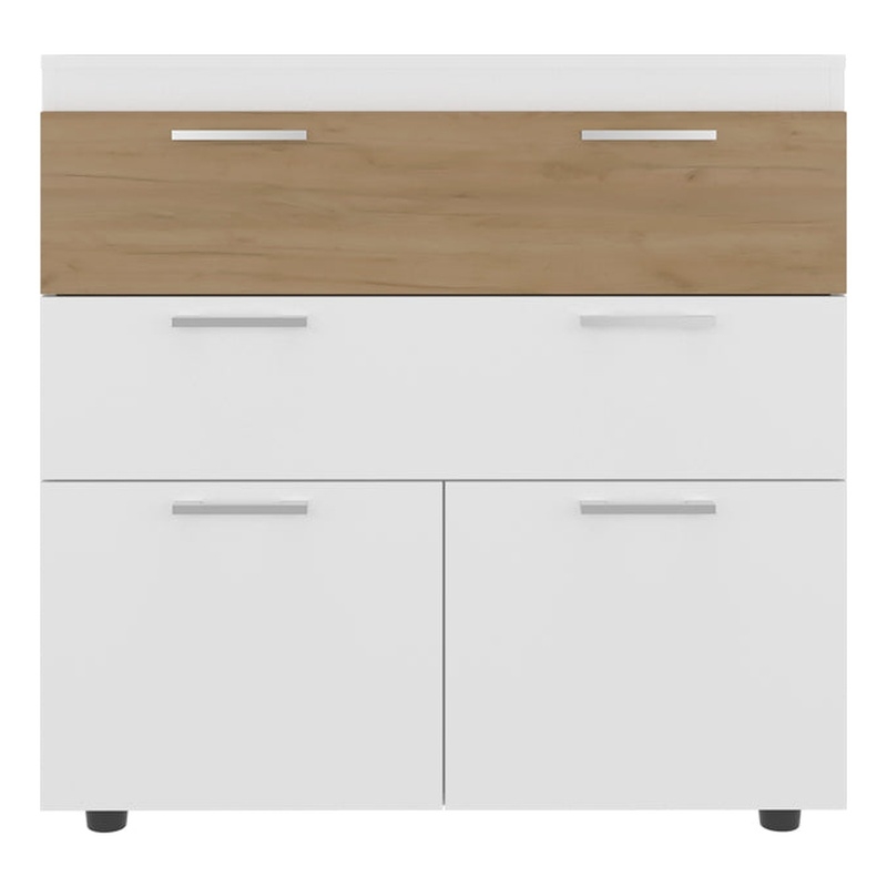 Aldan Modern Bedroom Dresser with Multiple Storage Drawers Engineered Wood Cabinet Furniture Organizer for Bedroom Storage White Finish