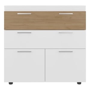 Aldan Modern Bedroom Dresser with Multiple Storage Drawers Engineered Wood Cabinet Furniture Organizer for Bedroom Storage White Finish