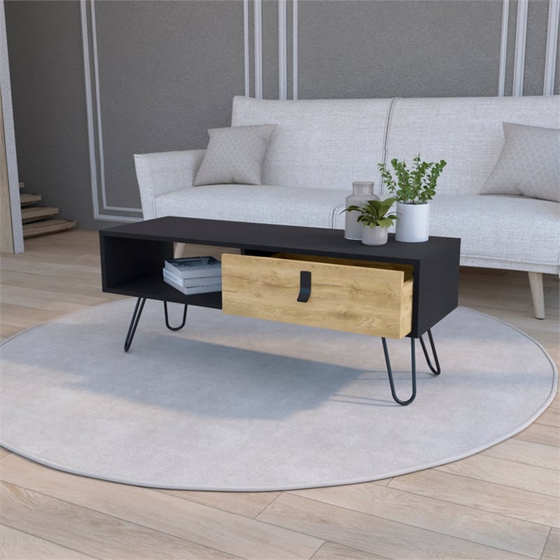 Coffee Table Magness Living Room Black  Macadamia
