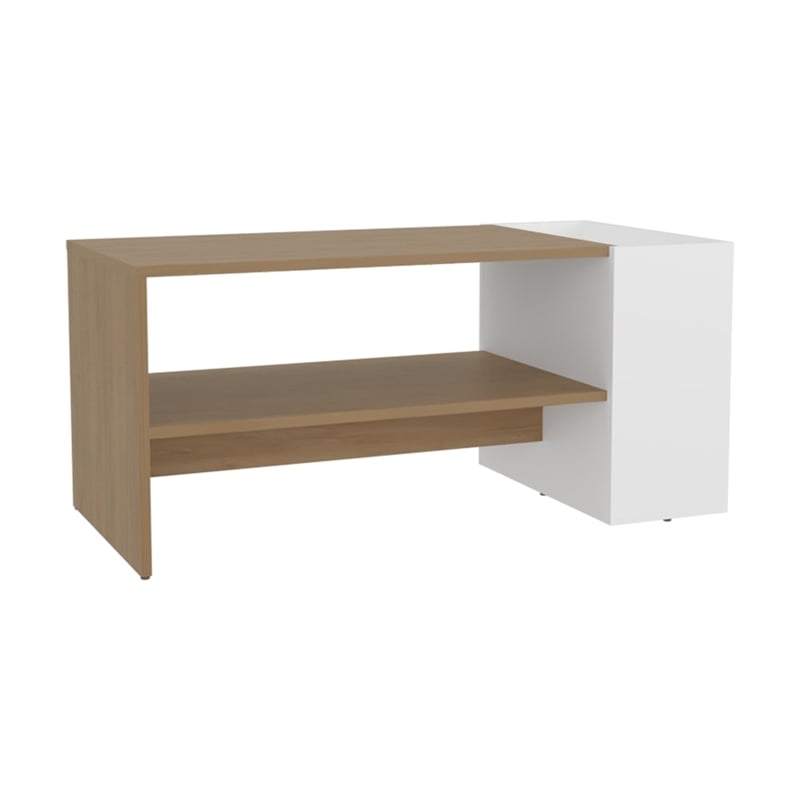 Corsica Living Room Coffee Table with Spacious Top Surface Engineered Wood Furniture for Living Room Use Storage and Display Beige Finish Modern Design