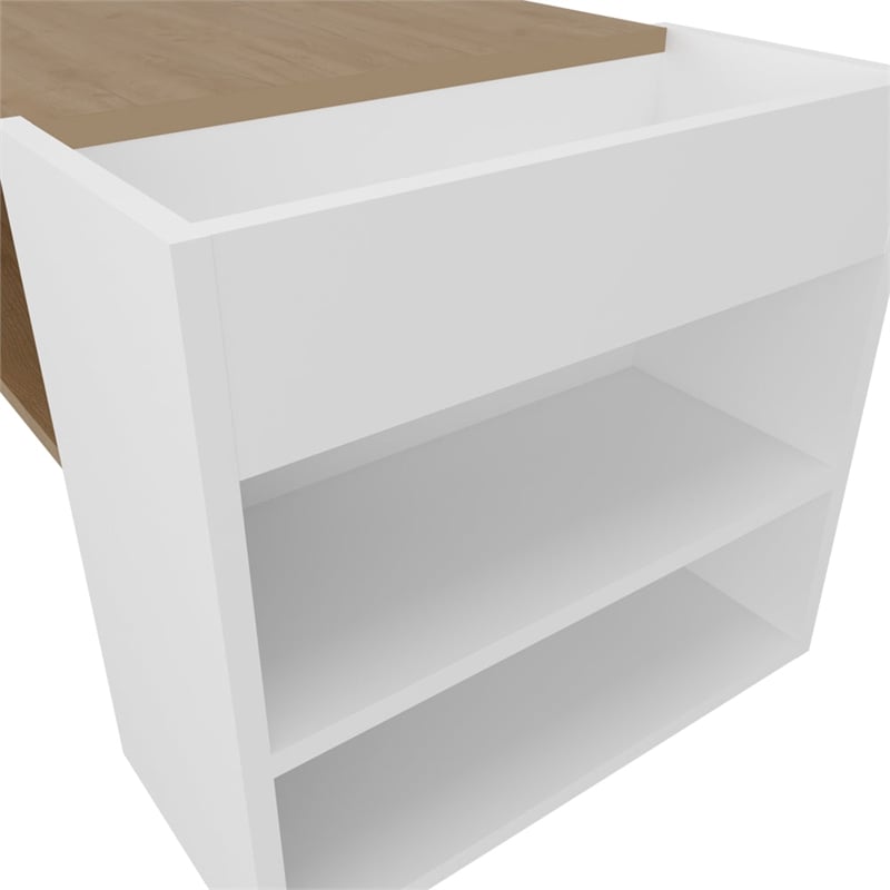 Corsica Living Room Coffee Table with Spacious Top Surface Engineered Wood Furniture for Living Room Use Storage and Display Beige Finish Modern Design