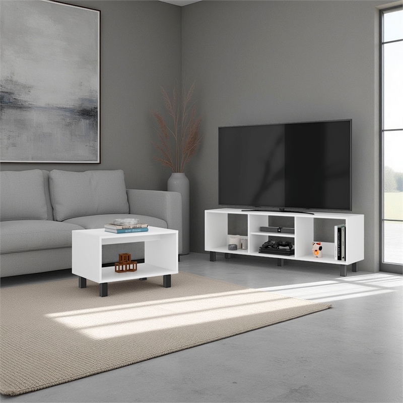 Majestic Duo Rack Coffe Table with Open Shelving