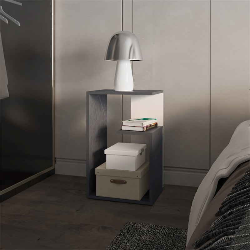 Side Table Sallis Living Room OnyxWhite