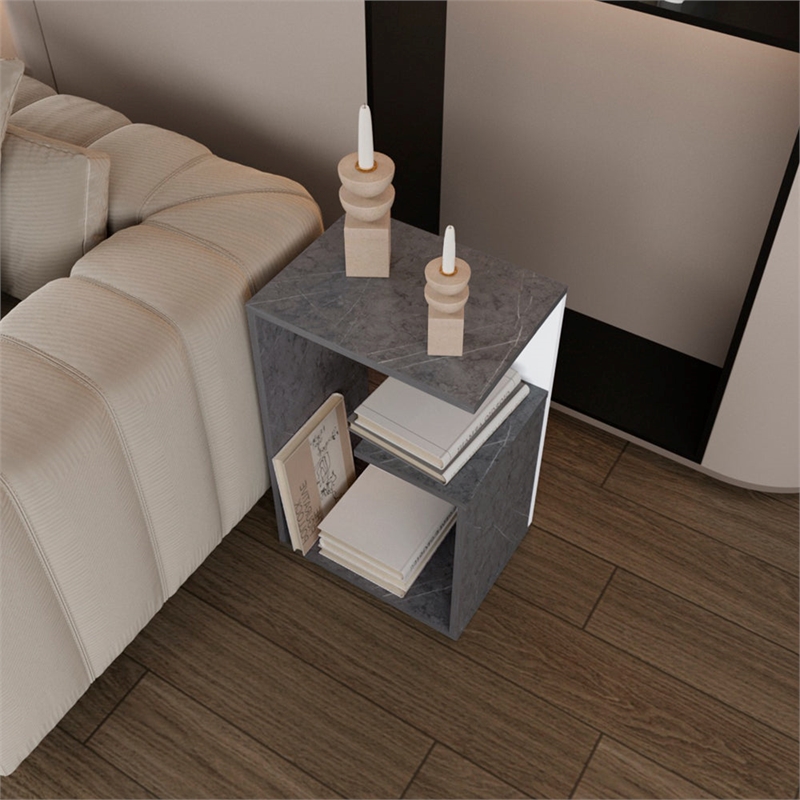 Side Table Sallis Living Room OnyxWhite